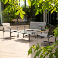 Loungegruppe 'Dublin', 4-tlg., grau