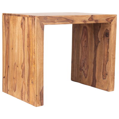 YOGA Tisch Cube im indischen Stil, massives Shishamholz, natur YOGA Tisch Cube im indischen Stil, massives Shishamholz, natur