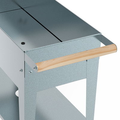 Hochbeet-Trolley mit Rädern, silber, Metall, 75 x 35 x 80 cm, 47 l Hochbeet-Trolley mit Rädern, silber, Metall, 75 x 35 x 80 cm, 47 l