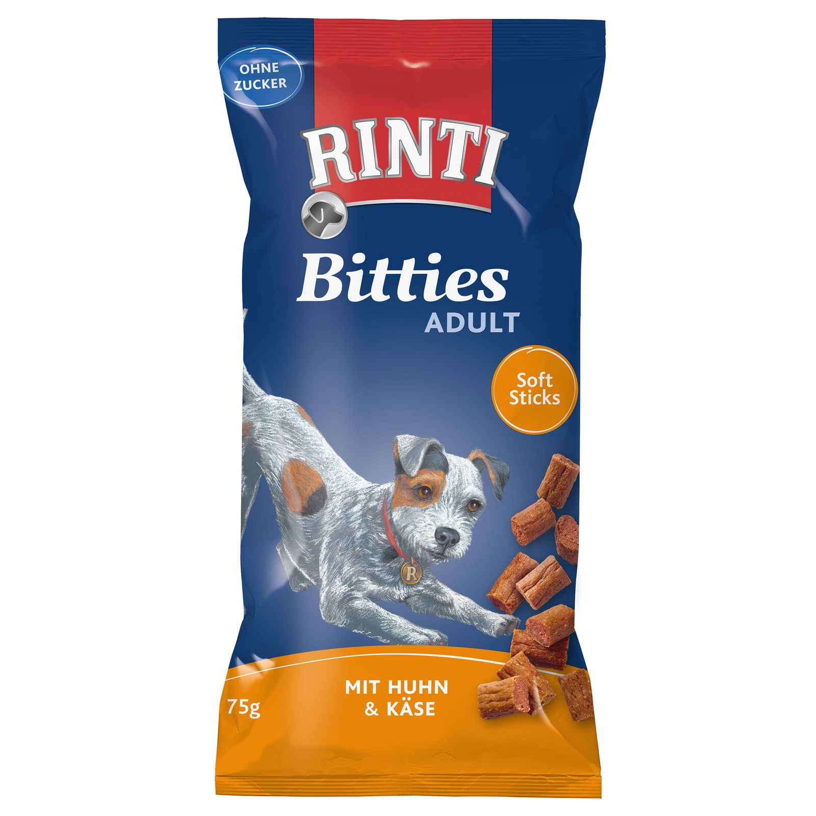 Rinti Snack Bitties, Huhn und Käse, 75 g