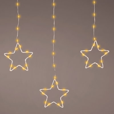 LED-Vorhang Sterne, 156 klassisch warme LEDs, ca. L 120 x H 60 cm LED-Vorhang Sterne, 156 klassisch warme LEDs, ca. L 120 x H 60 cm