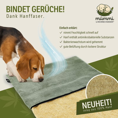 Mümmi by Rohrschneider Hundematte Cord, salbei, ca. 44 x 50 x 2 cm Mümmi by Rohrschneider Hundematte Cord, salbei, ca. 44 x 50 x 2 cm