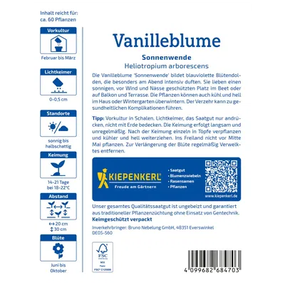 Kiepenkerl Saatgut Vanilleblume 'Sonnenwende'