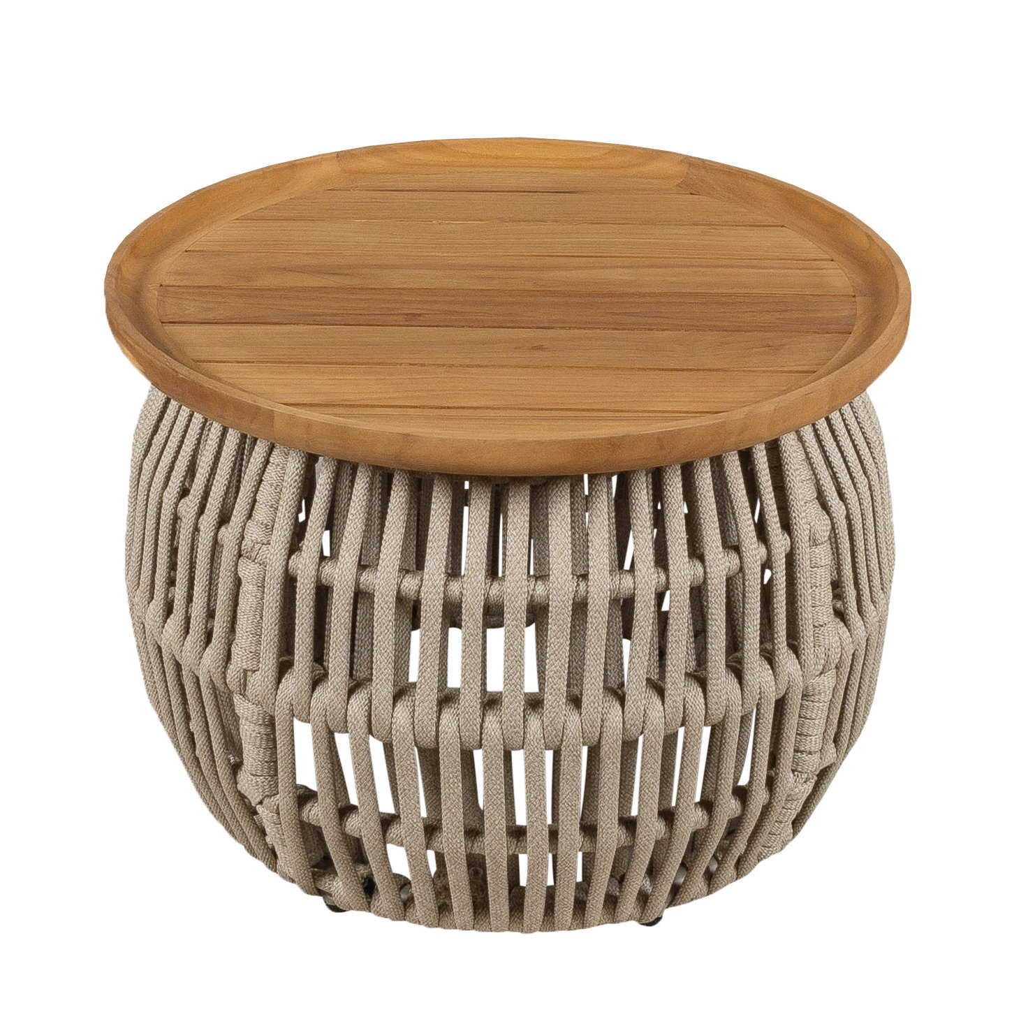 Kölle Loungetisch 'Cafune', grau/beige, ca. Ø 60 x H 43 cm Kölle Loungetisch 'Cafune', grau/beige, ca. Ø 60 x H 43 cm