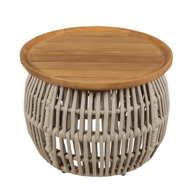 Kölle Loungetisch 'Cafune', grau/beige, ca. Ø 60 x H 43 cm Kölle Loungetisch 'Cafune', grau/beige, ca. Ø 60 x H 43 cm