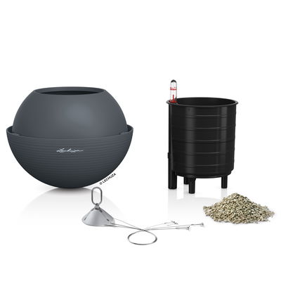 Lechuza 'Bola Color 32', schiefergrau, ca. Ø 32 x H 25 cm