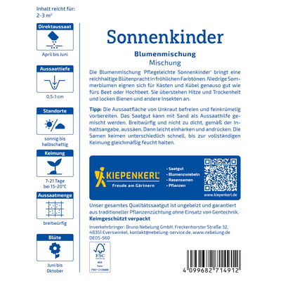 Kiepenkerl Saatgut Blumenmischung 'Pflegeleichte Sonnenkinder', bunt