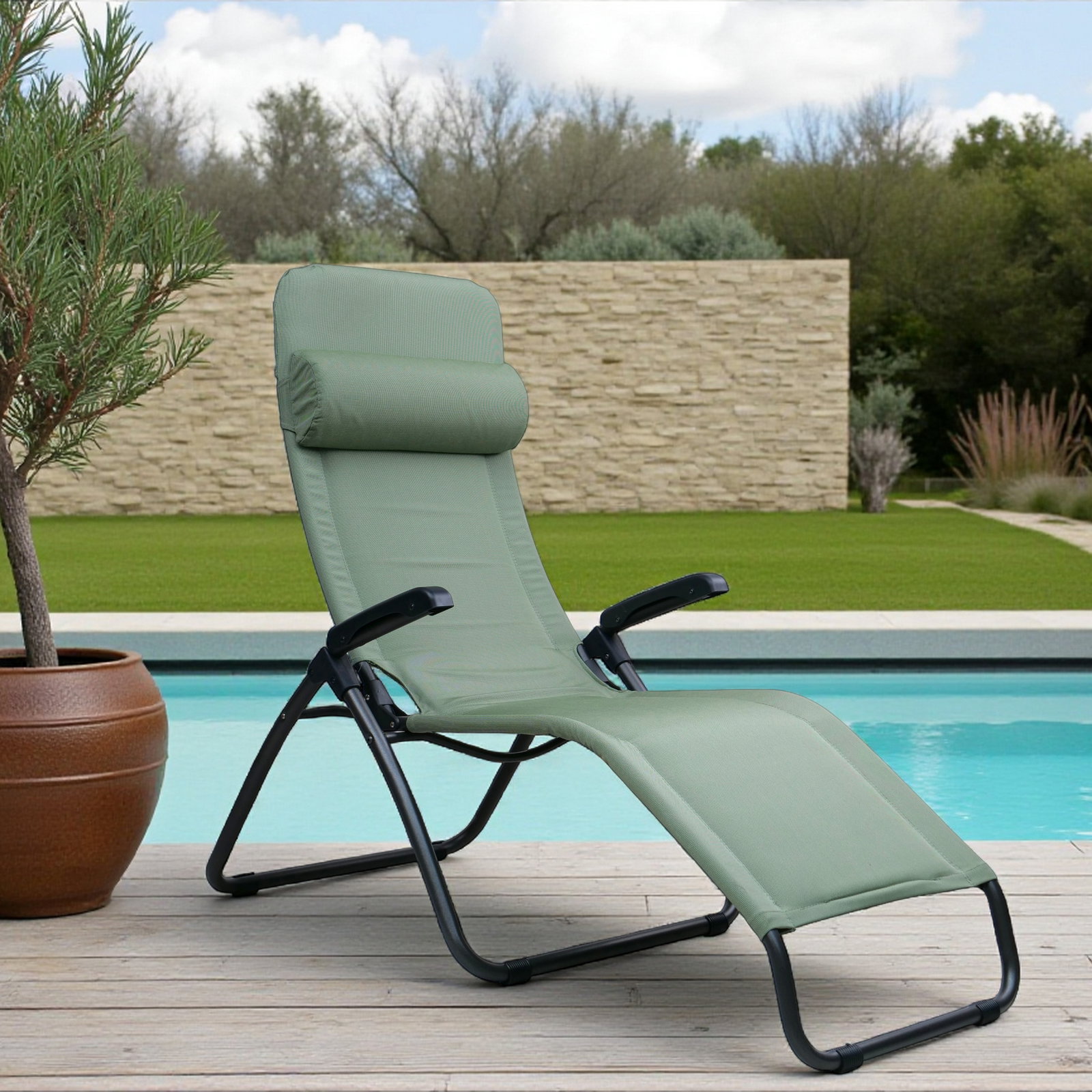 Sungörl Bäderliege 'Phönix Verde', anthrazit/grün Sungörl Bäderliege 'Phönix Verde', anthrazit/grün