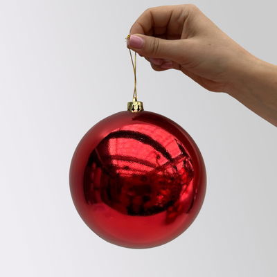 Christbaumkugeln, weihnachtsrot, Kunststoff, ca. Ø 14 cm, 4er-Set Christbaumkugeln, weihnachtsrot, Kunststoff, ca. Ø 14 cm, 4er-Set