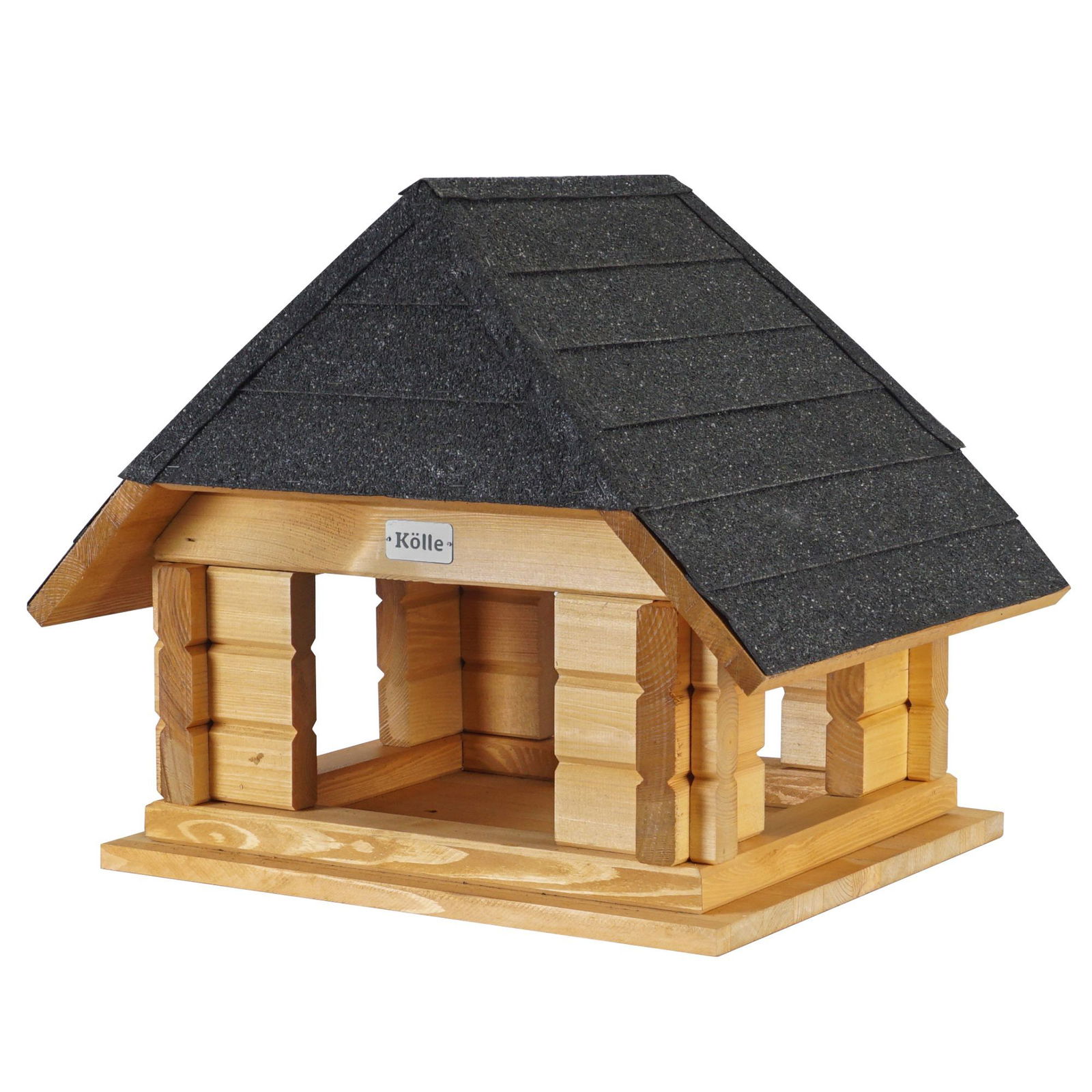 Vogelfutterhaus, braun/schwarz, 39 x 50 x H 41 cm