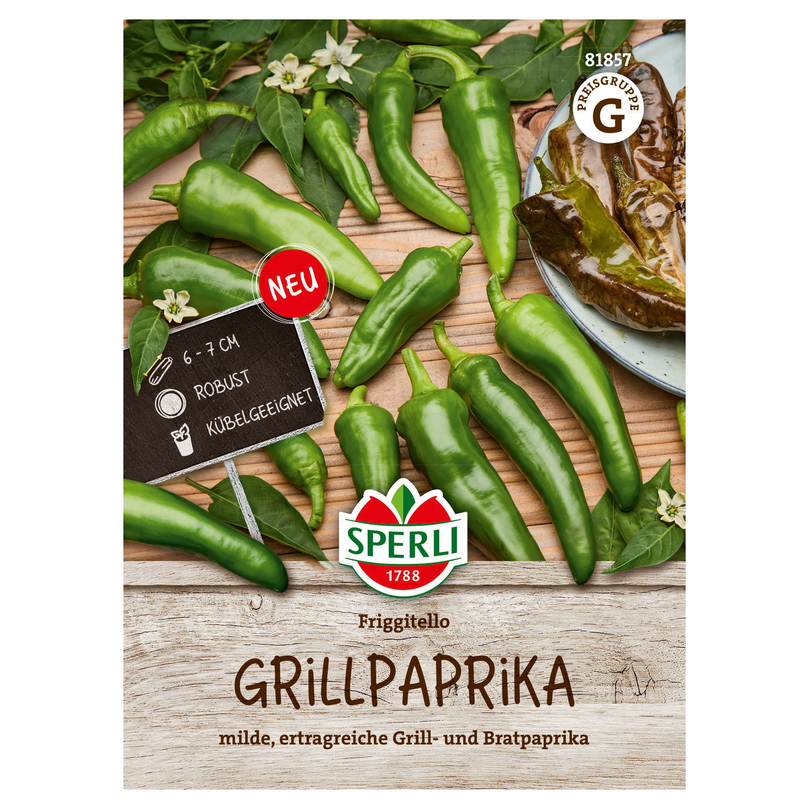 Sperli Saatgut Grillpaprika 'Friggitello', grün Sperli Saatgut Grillpaprika 'Friggitello', grün