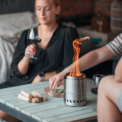 Tischfeuer 'Volcano', silber, Gr. M, Ø21 x H24,5 cm Tischfeuer 'Volcano', silber, Gr. M, Ø21 x H24,5 cm