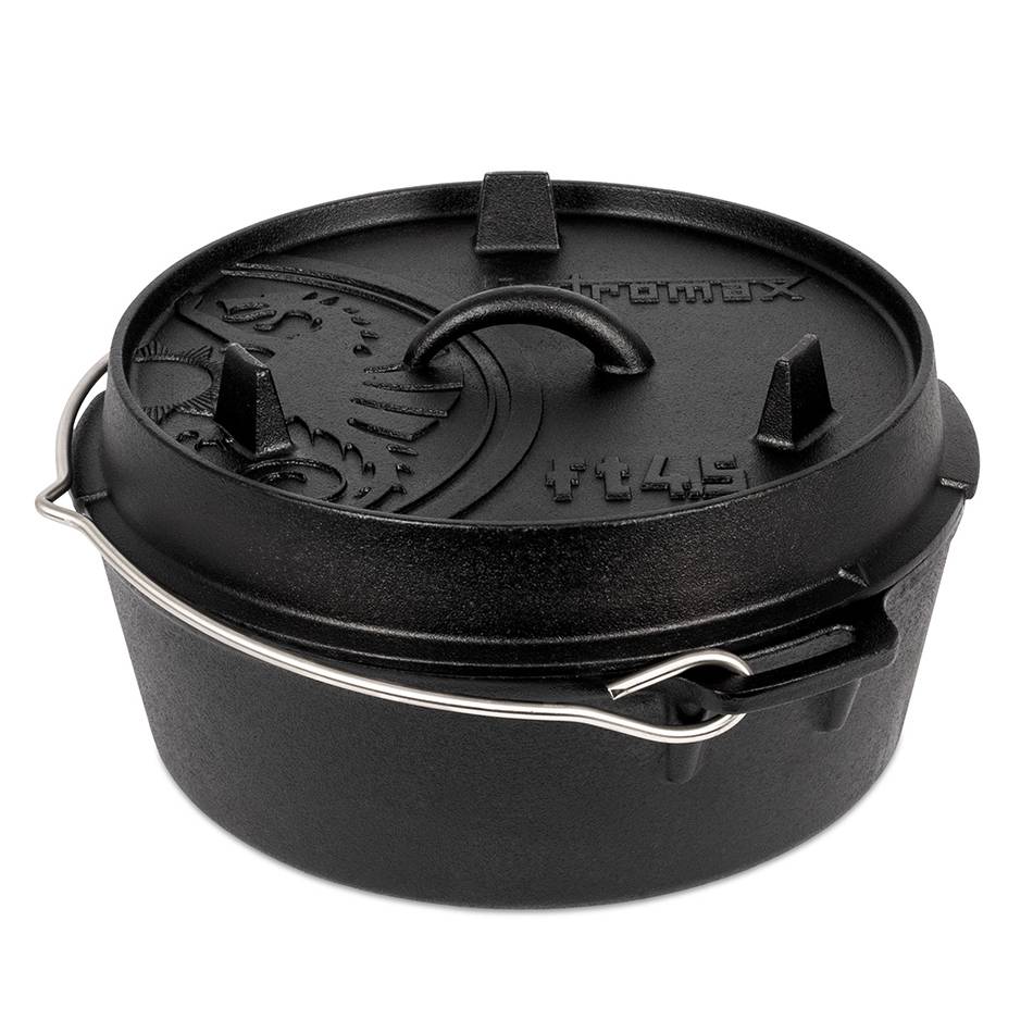 Petromax Feuertopf ft4.5/planer Boden, schwarz, ca. 21 x 25 x H16 cm