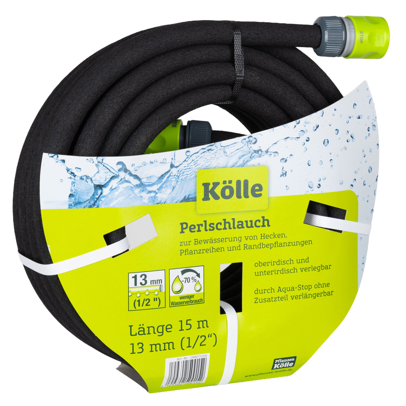 Kölle Perlschlauch schwarz, Ø 13 mm, 15 m lang