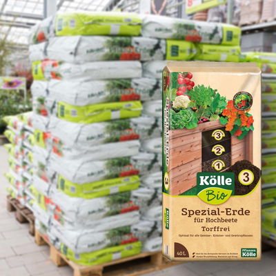 Kölle Bio Hochbeet-Spezialerde torffrei, 60 Sack á 40 l, gesamt 2400 Liter