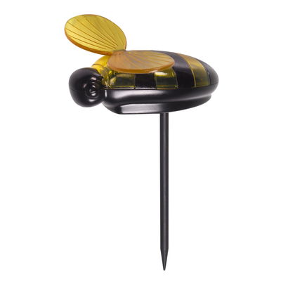 Solarbienen mit LED, 3er-Set, gelb, schwarz, ca. 14 x 9 cm