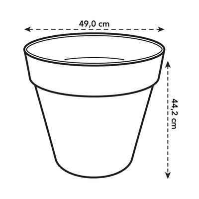 Elho Pflanzgefäß 'Loft Urban round 50', anthrazit, ca. Ø 48,5 x H 44,5 cm