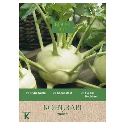 Kölle Bio Saatgut Kohlrabi 'Noriko', weiß
