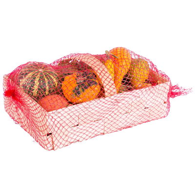 Zier-Kürbis im Spankorb, verschiedene Sorten, 2 Körbe Zier-Kürbis im Spankorb, verschiedene Sorten, 2 Körbe