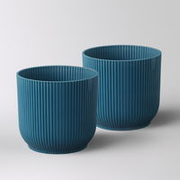 Elho Übertopf 'Vibes', tiefes blau, ca. Ø 14 x H 13 cm, 2er-Set Elho Übertopf 'Vibes', tiefes blau, ca. Ø 14 x H 13 cm, 2er-Set
