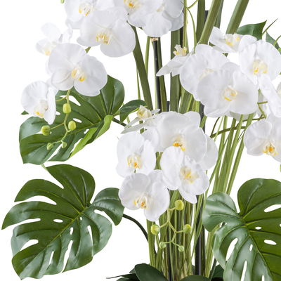 Künstliches Phalaenopsis-Arrangement, weiß, Höhe ca. 110 cm Künstliches Phalaenopsis-Arrangement, weiß, Höhe ca. 110 cm