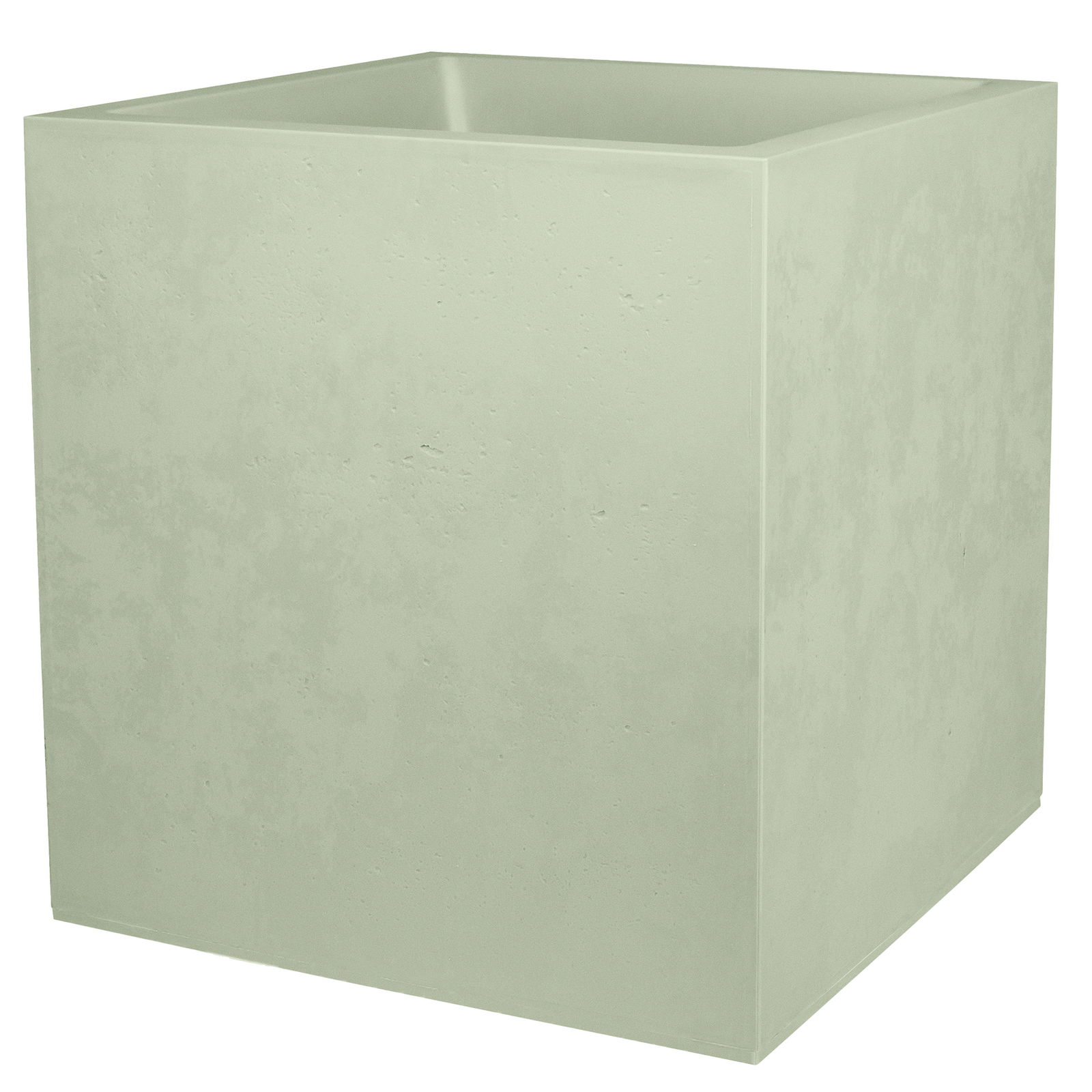 Poetic Pflanztrog 'Basalt', mandelgrün, ca. 50 x 50 x 50 cm