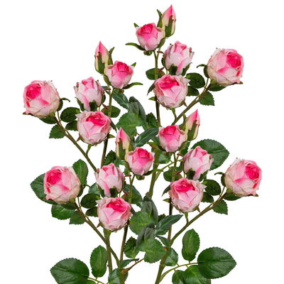 Kunstpflanze Polyantarose, rosa, Höhe ca. 39 cm, 4 Stück Kunstpflanze Polyantarose, rosa, Höhe ca. 39 cm, 4 Stück