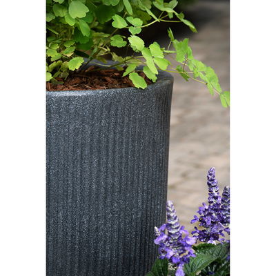 Scheurich Pflanzgefäß 'Linetto', schwarz, ca. Ø 39 x H 54 cm