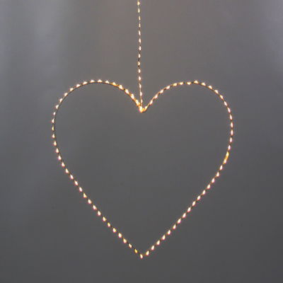 LED Herz, silber, 160 LEDs, Länge 5 m LED Herz, silber, 160 LEDs, Länge 5 m