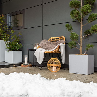 Lechuza 'Canto Stone 40 low', steingrau, ca. 40 x 40 x H 40 cm