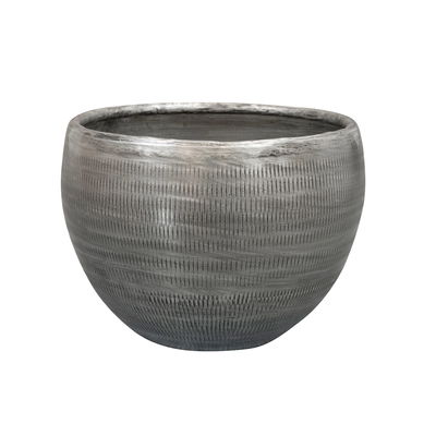 Kölle Pflanzgefäß 'Rowen', silber, ca. Ø 19 x H 13 cm