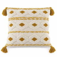 Kissen mit Füllung, gelb-weiß, ca. 45 x 45 cm Kissen mit Füllung, gelb-weiß, ca. 45 x 45 cm