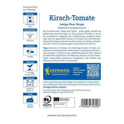 Gemüsesamen, Tomate 'Indigo Pear Drops', gelb Gemüsesamen, Tomate 'Indigo Pear Drops', gelb