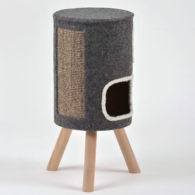 Silvio Design Katzenhaus 'Doubly', natur-grau