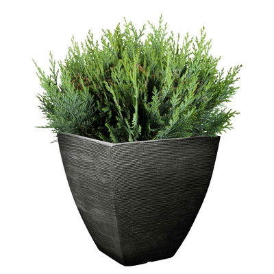 Kölle Pflanzgefäß 'Luis', anthrazit, ca. 40 x 40 x H 42 cm