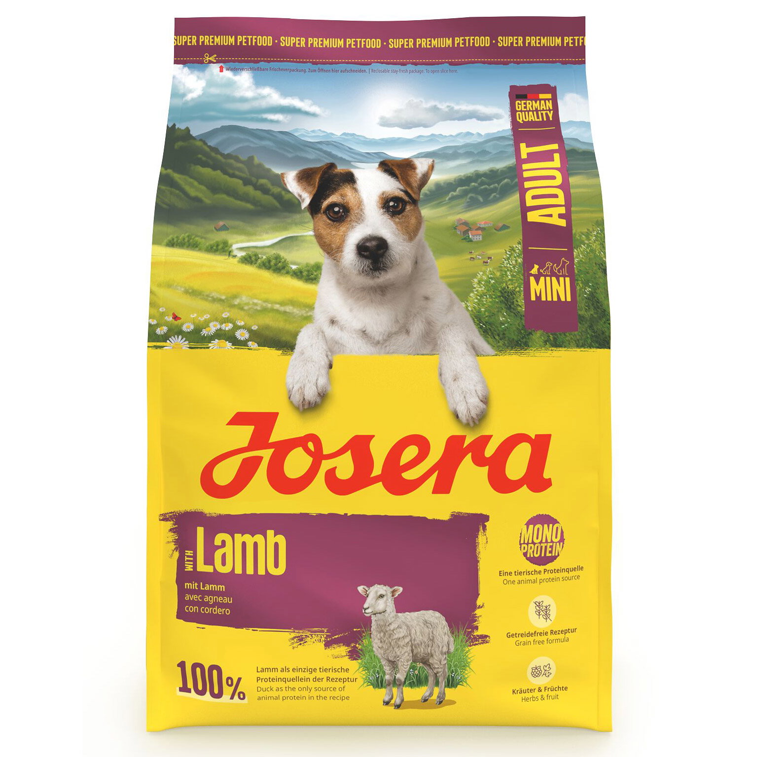 Josera Hundefutter Mini Adult mit Lamm, 3kg