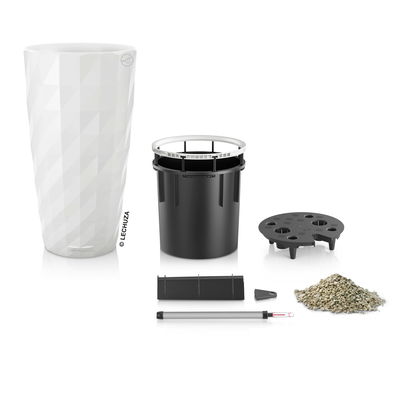 Lechuza 'Diamante Premium 40', weiß, ca. Ø 40 x H 75 cm