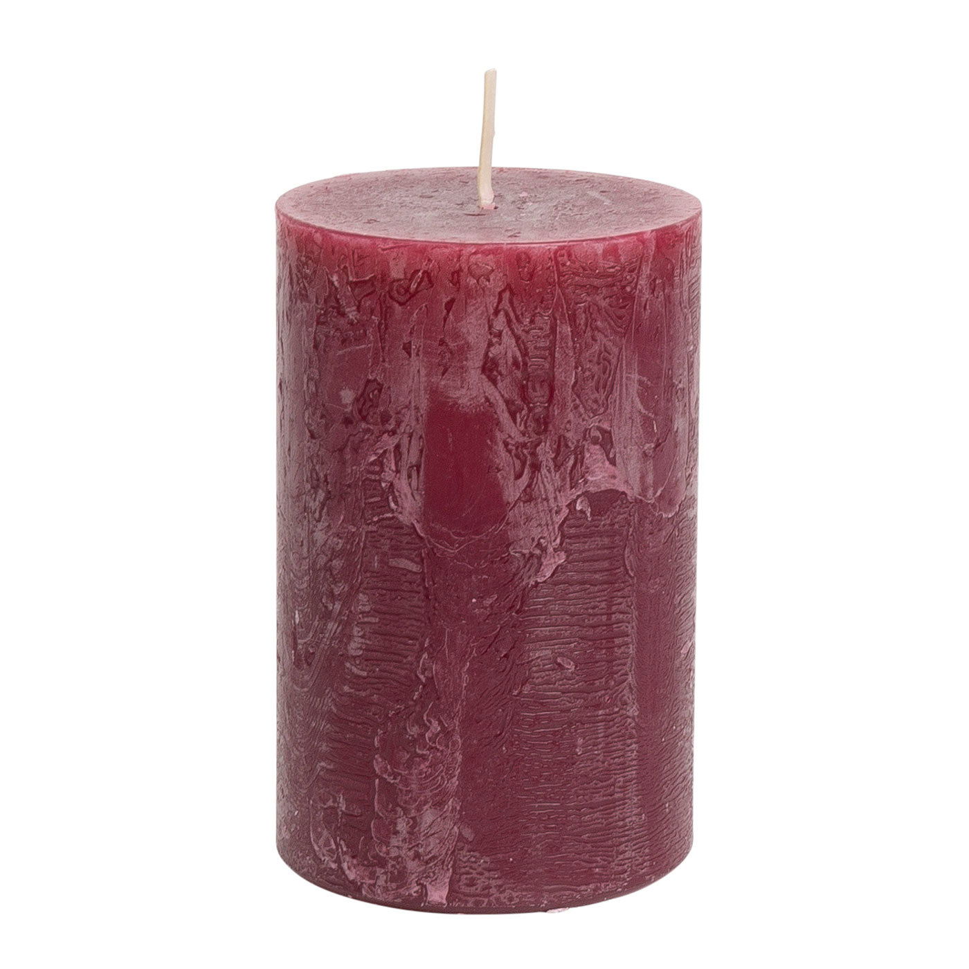 Safe Candle® Rustic Stumpenkerzen, 4er-Set, altrot, Höhe 11 cm, Ø 7 cm