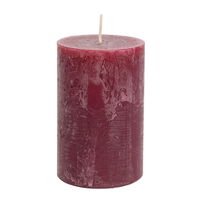 Safe Candle® Rustic Stumpenkerzen, 4er-Set, altrot, Höhe 11 cm, Ø 7 cm