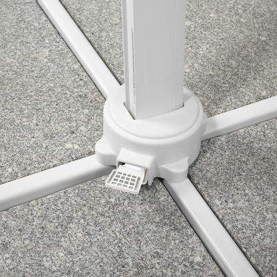 Pendelschirm 'Rhodos Twist Bianco', ca. 300 x 300 cm