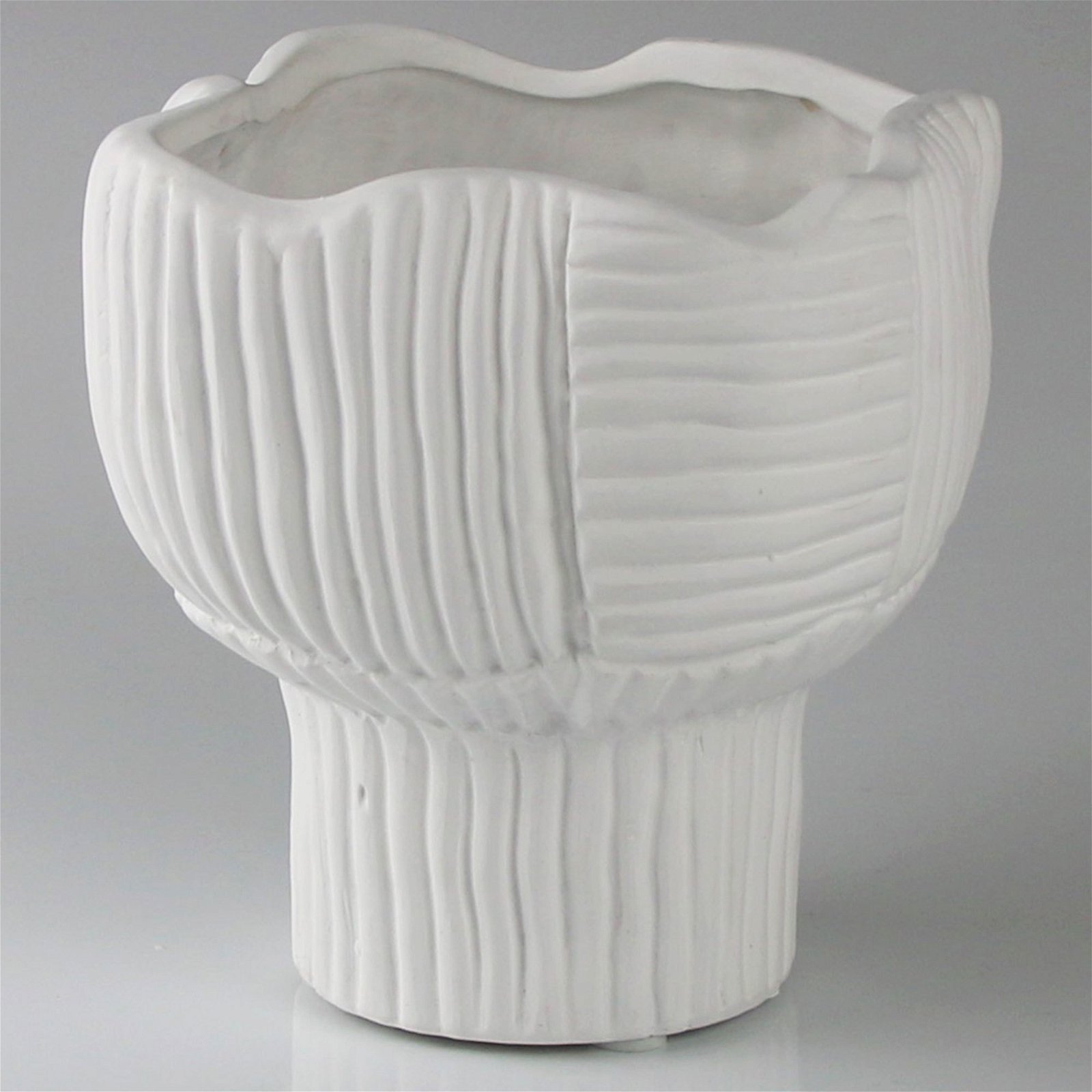 Vase, 'Blüte', weiß, Keramik, 18 x 19 x 17 cm