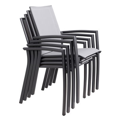 Kölle Alu-Textilen Stapelsessel 'Iris', grau Kölle Alu-Textilen Stapelsessel 'Iris', grau