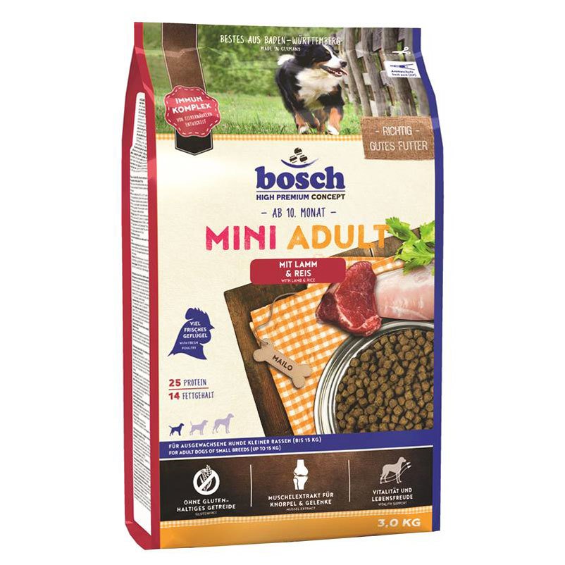 Bosch HPC Mini Adult, Lamm und Reis, 3 kg