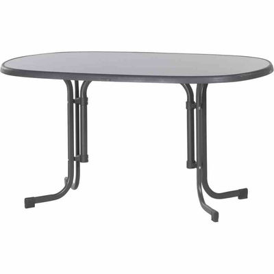 Klapptisch mit Dekorplatte, eisengrau, 140x90 cm Klapptisch mit Dekorplatte, eisengrau, 140x90 cm