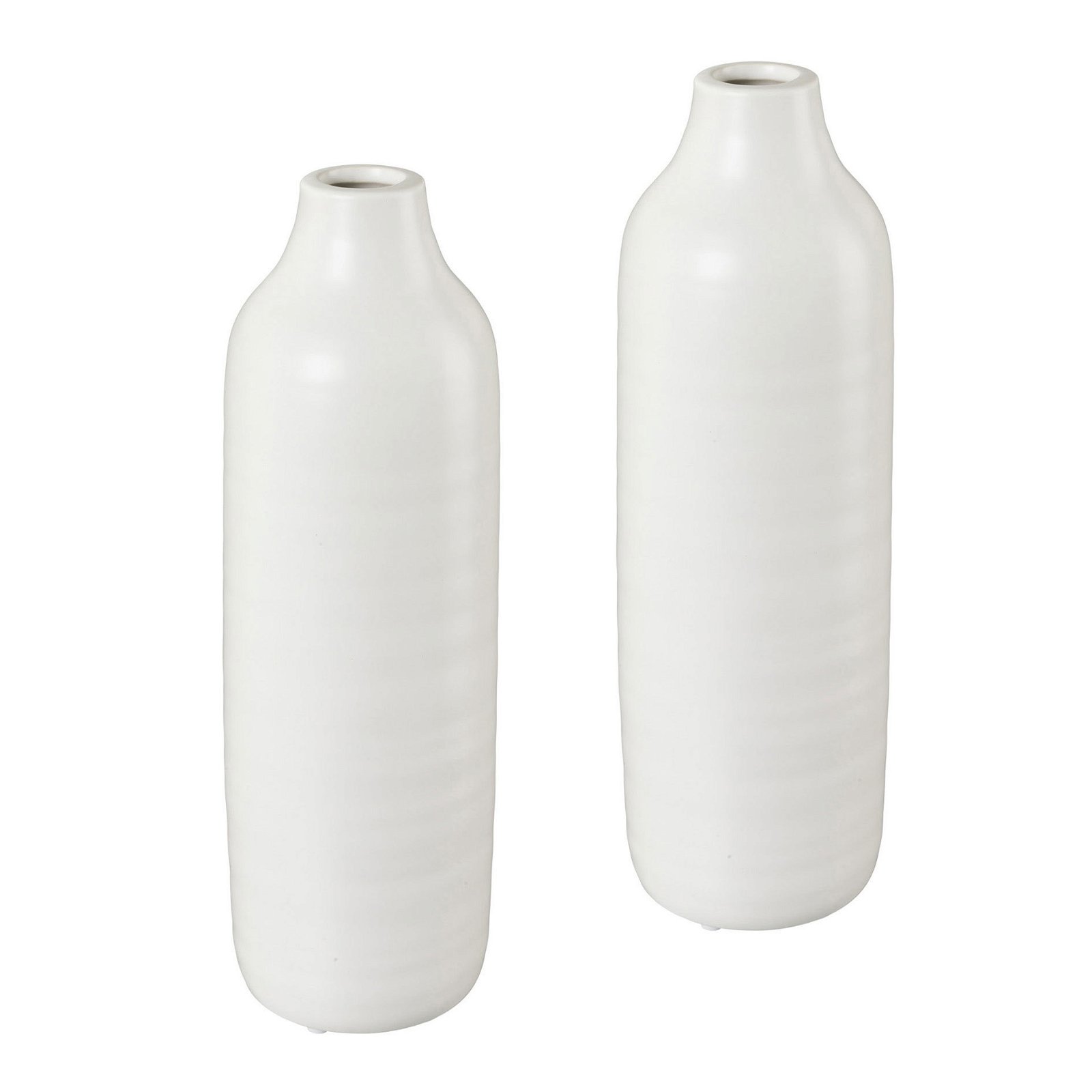 Vase Presence, 2er-Set, Keramik, Weiß