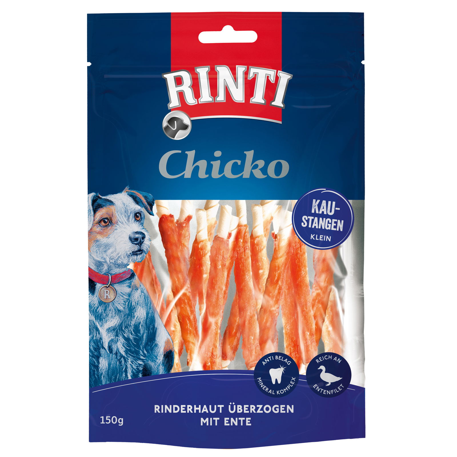 Rinti Chicko Kaustangen klein, mit Ente, 150 g