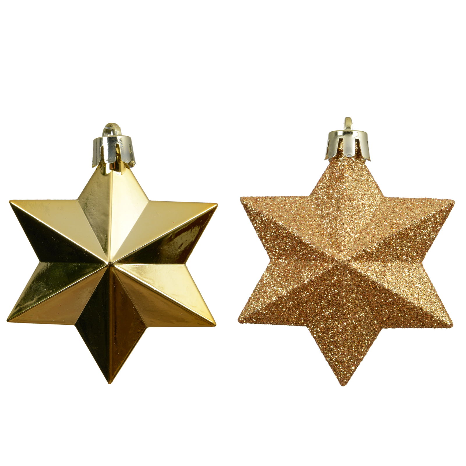 Sterne, 12er-Set, gold, ca. B 9 x H 12 cm