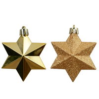 Sterne, 12er-Set, gold, ca. B 9 x H 12 cm