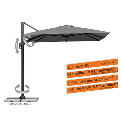 Sonnenschirm 'Rhodos Twist', 350x260 cm Sonnenschirm 'Rhodos Twist', 350x260 cm