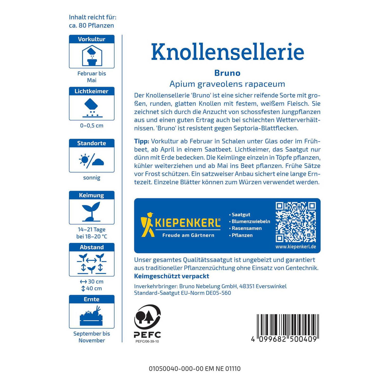Kiepenkerl Saatgut Knollensellerie 'Bruno'